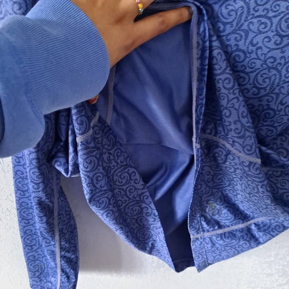 REI Blue Long Sleeve Hooded Active Shirt - Picture 4 of 6